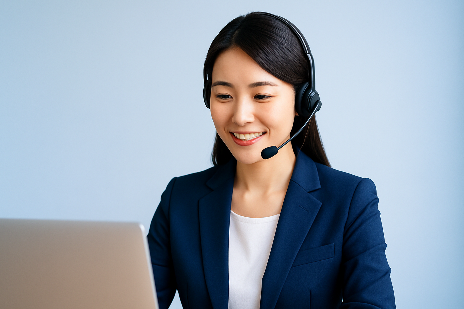 退職伝達サポートを行うオペレーター